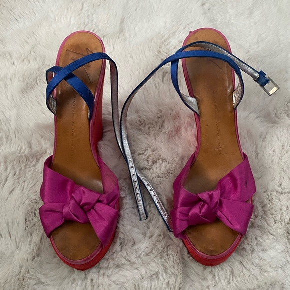 Giuseppe Zanotti Shoes - Giuseppe Zanotti Design Satin Multi color Wedges
